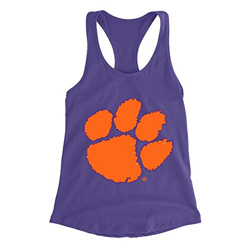 Venley Official NCAA Clemson Tigers Women's Racerback Tank Top PPCL003 - Purple Rush- Medium Venley Official NCAA Clemson Tigers Women's Racerback Tank Top PPCL003 - Purple Rush- Medium