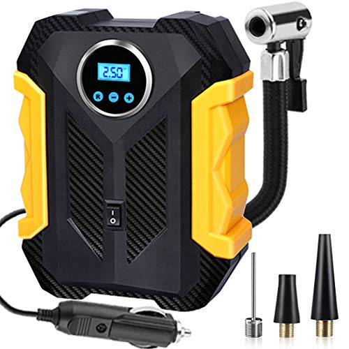 Digital Tyre Inflator- Car Tire Pump- 12V Portable Air Compressor Pump- 150 Psi Auto Portable Car Tire Inflator Pump with LED Light and Tyre Pressure Checking for Car Tires-Bike and Inflatables Digital Tyre Inflator- Car Tire Pump- 12V Portable Air Compressor Pump- 150 Psi Auto Portable Car Tire Inflator Pump with LED Light and Tyre Pressure Checking for Car Tires-Bike and Inflatables