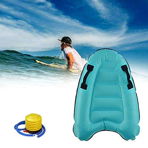 Outdoor Summer Inflatable Surfboard Inflatable Surfing Body Board with Handles Children's Portable Floating Board Surfboard for Beach Surfing Swimming Summer Water Fun -B-
