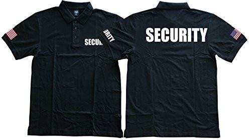 Gs-eagle for Men's Printed Security Polo Shirt Medium Black