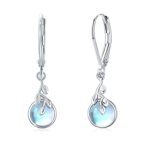 Moonstone Leverback Earrings for Women Sterling Silver Tree Life 6mm Moonstone Dangle Earrings Jewelry Gifts Hypoallergenic Earrings for Girls Sensitive Ears Moonstone Leverback Earrings for Women Sterling Silver Tree Life 6mm Moonstone Dangle Earrings Jewelry Gifts Hypoallergenic Earrings for Girls Sensitive Ears