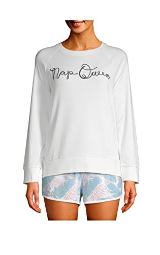 Nap Queen Winter White Long Sleeve Hacci Sleep Top - 3XL