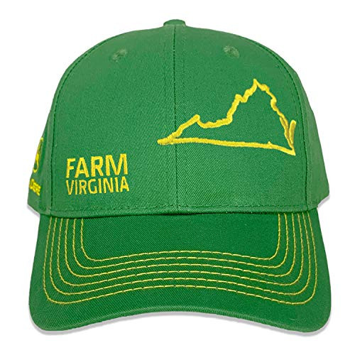 John Deere Farm State Pride Full Twill Hat-Green and Yellow-Virginia