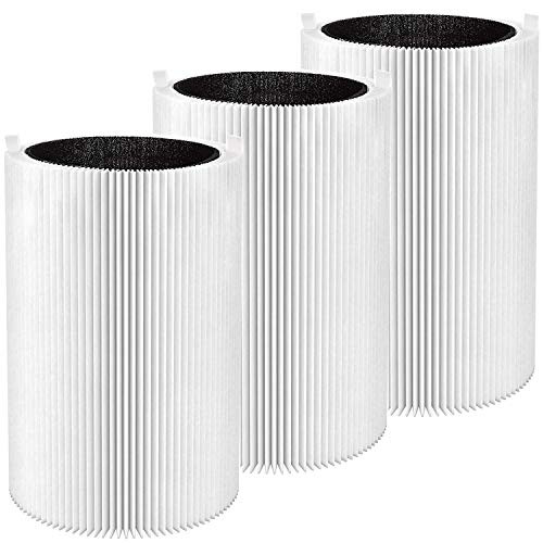 Smilyan 3 Pack Pure 411 Replacement Filter for Blueair Blue Pure 411 411Plus and Mini Air Purifier- Include Activated Carbon Filters