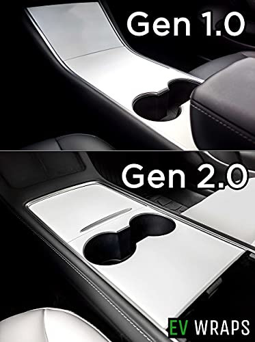 EV Wraps Tesla Model 3 / Model Y Center Console Wrap - Matte White -Gen 1.0-