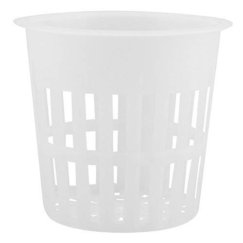 10pcs/Set Garden Net Cups Pots Durable Plastic Plant Nursery Germination Pots Bucket Basket for Hydroponics Garden Balcony Planting-White-