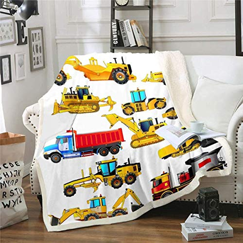 Boys Excavator Car Fleece Blanket for Sofa Couch Cartoon Construction Truck Sherpa Throw Blanket Son Machinery Vehicles Print Plush Blanket Yellow Colorful Fuzzy Blanket Boys Excavator Car Fleece Blanket for Sofa Couch Cartoon Construction Truck Sherpa Throw Blanket Son Machinery Vehicles Print Plush Blanket Yellow Colorful Fuzzy Blanket