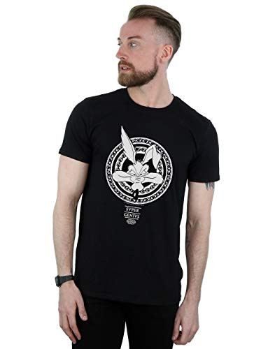 Looney Tunes Men's Wile E Coyote Super Genius T-Shirt Black Medium