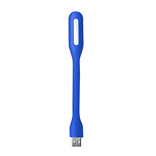Mini Portable USB LED Book Light Flexible Foldable LED USB Reading Lamp DC 5V Nightlight for Power Bank Computer Notebook Laptop -Blue-
