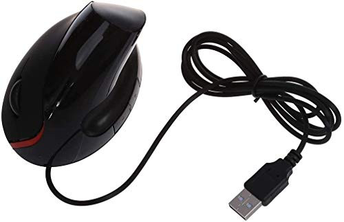 USB Mouse Vertical Ergonomic Vertical Mouse 1000 DPI LED for PC Computer Black
