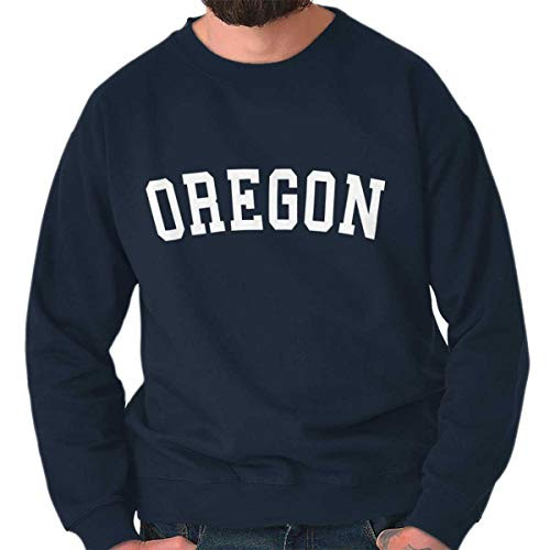 Oregon Athletic Student Gym OR State Pride Womens Mens Crew Sweatshirt Navy
