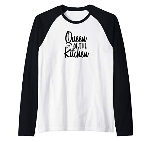 Queen Of The Kitchen Cooking Chef Raglan Baseball Tee