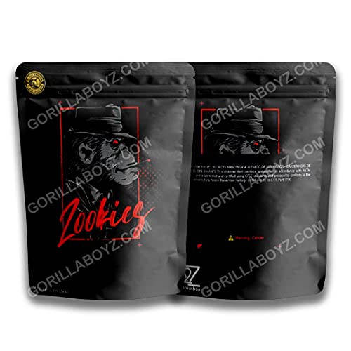 New 2021 Black Unicorn Airtight Smell Proof 3.5g mylar bags -Zookies- 25-