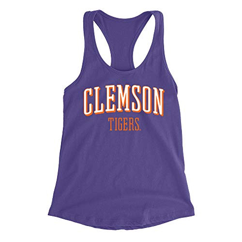 Official NCAA Clemson University Tigers Women's Racerback Tank Top RYLCL07 - Purple Rush- XL Official NCAA Clemson University Tigers Women's Racerback Tank Top RYLCL07 - Purple Rush- XL