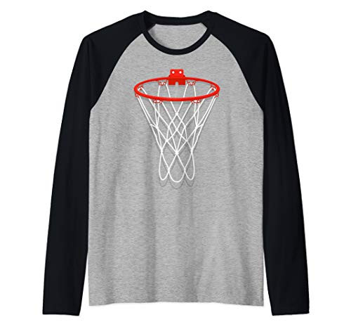 Basketball basket Raglan Baseball Tee