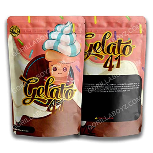 New 2021 Black Unicorn Airtight Smell Proof 3.5g mylar bags -Gelato 41- 25-