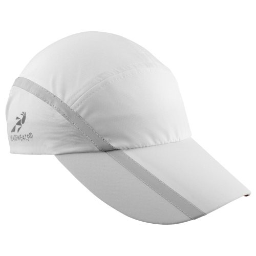 Headsweats Dry Visibility Reflective Running Hat- One Size Fits All- White/Reflective