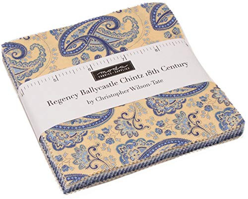 Regency Ballycastle Chintz Charm Pack by Christopher Wilson Tate; 42-5 Inch Precut Fabric Quilt Squares Regency Ballycastle Chintz Charm Pack by Christopher Wilson Tate; 42-5 Inch Precut Fabric Quilt Squares