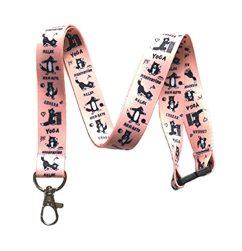 Yoga Cats Break Away Lanyard Key Chain Id Badge Holder
