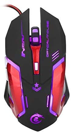 Hxsj Mouse 3200Dpi 6 Button Led Optical Mouse Gaming Mouse Macro Programmable Mice USB Computer Mouse Gamer Pc for LOL Laptop