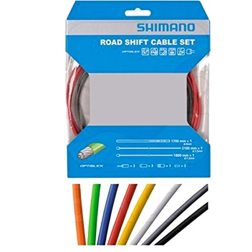SHIMANO Optislick Derailleur Cable and Housing Set Orange- One Size