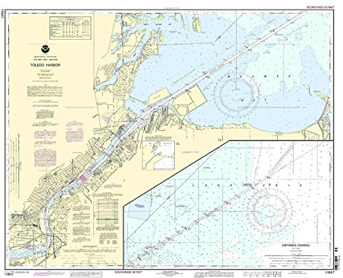 NOAA Chart 14847- Toledo Harbor-Entrance Channel to Harbor