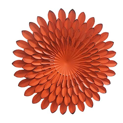 DOITOOL Metal Flower Wall Art Hanging Wrought Iron Floral Decoration for Indoor Home Bedroom Living Room Office Outdoor Garden Yard Orange 30. 5x30. 5cm DOITOOL Metal Flower Wall Art Hanging Wrought Iron Floral Decoration for Indoor Home Bedroom Living Room Office Outdoor Garden Yard Orange 30. 5x30. 5cm