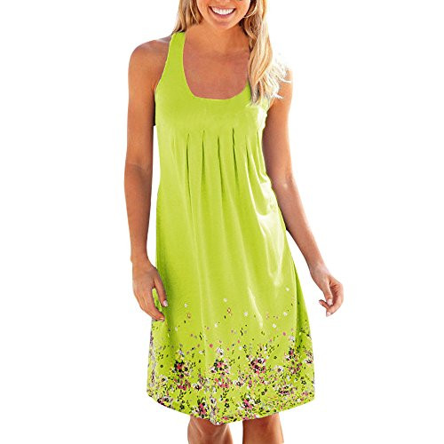 Sleeveless Dresses for Women Casual Summer-Sweet and Cute Mini Dress-O Neck Casual Above Knee Loose Party Dress Tigiveme Yellow Sleeveless Dresses for Women Casual Summer-Sweet and Cute Mini Dress-O Neck Casual Above Knee Loose Party Dress Tigiveme Yellow