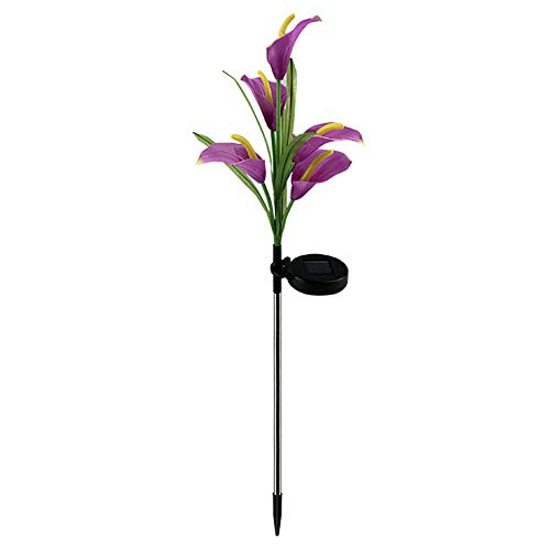 Chnrong Solar Garden Outdoor Light- 2-Pack Solar Powered Calla Lily Flower Lights-Multi-Color Changing Stake Decorative Solar Landscape Lawn Lights for Patio- Lawn- Garden- Yard Decoration-Purple Chnrong Solar Garden Outdoor Light- 2-Pack Solar Powered Calla Lily Flower Lights-Multi-Color Changing Stake Decorative Solar Landscape Lawn Lights for Patio- Lawn- Garden- Yard Decoration-Purple