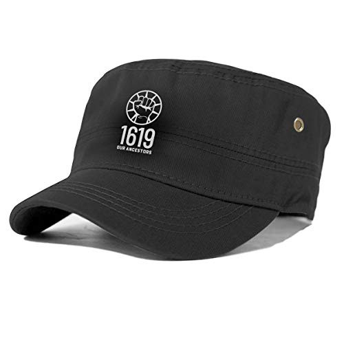 1619 Spike Lee Our Ancestors Unisex Military Hat Cadet Army Cap Flat Top Sun Cap Black