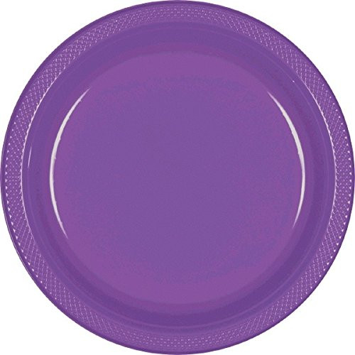 Purple Plastic Plates | 10.25" | Pack of 20 | Party Supply