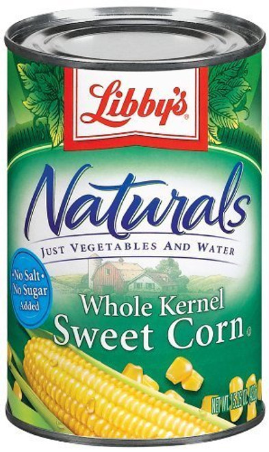 Libby's Naturals Whole Kernel Sweet Corn- 15-Ounce Cans -Pack of 8- Libby's Naturals Whole Kernel Sweet Corn- 15-Ounce Cans -Pack of 8-