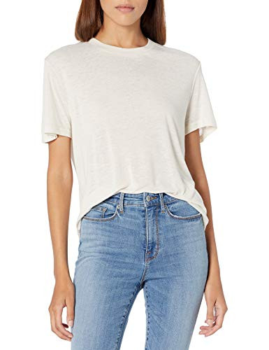 Volcom Junior's Tern N Bern Short Sleeve Boyfriend Tee- Bone- Medium