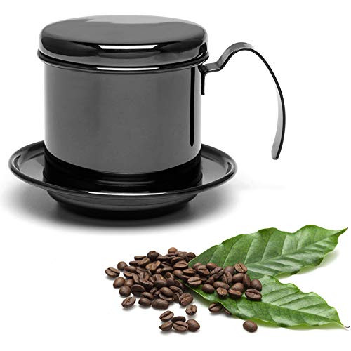 FAMKIT Coffee Machine Filter-Stainless Steel Cup Vietnamese Coffee Drip Filter Maker Phin Infuser