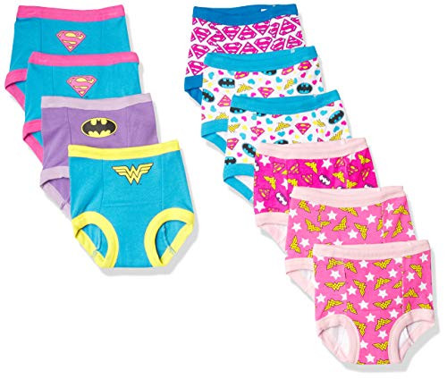 DC Comics unisex baby Justice League Girls Potty Pant Multipacks and Toddler Training Underwear- Jl Tg 10pk- 2T US