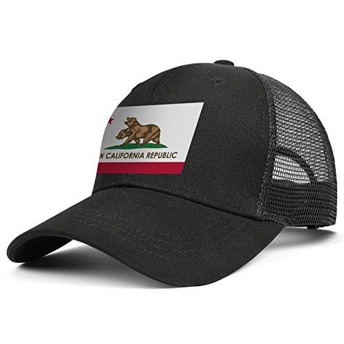 Men/Women Duck Tongue Hats New California Republic Adjustable Mesh Sandwich Cap