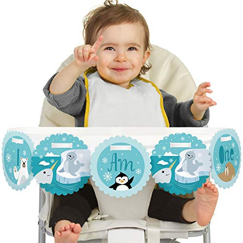 Big Dot of Happiness Arctic Polar Animals 1st Birthday - I Am One - First Birthday High Chair Banner Big Dot of Happiness Arctic Polar Animals 1st Birthday - I Am One - First Birthday High Chair Banner
