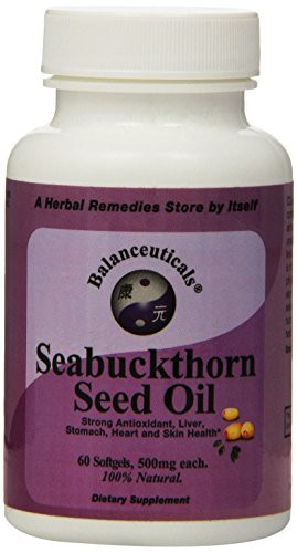 Balanceuticals Seabuckthorn Seed Oil- 500 mg Dietary Supplement Softgels- 60-Count Bottle