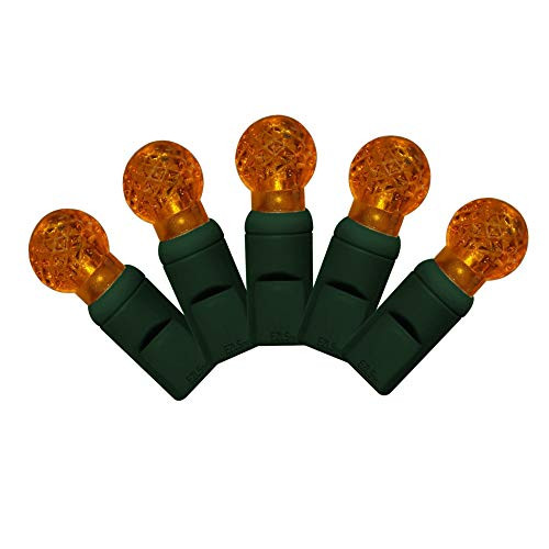 G12 Orange LED String Lights 25ft -50bulbs- - G12 Berry Christmas Lights Raspberry