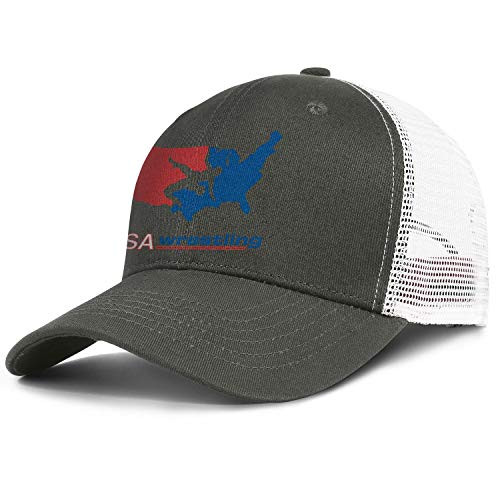 Unisex Man's USA Wrestling Hat Baseball Hat Adjustable Mesh Sun Caps