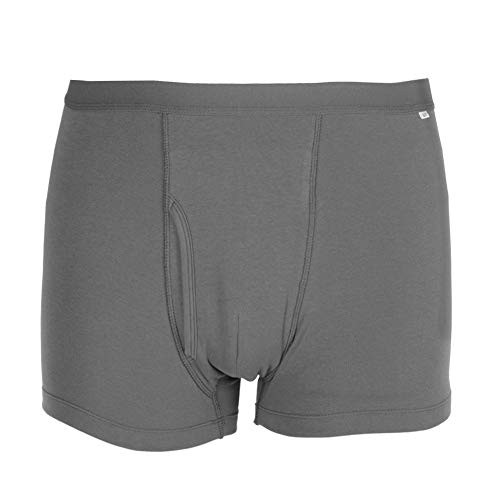 Men's Incontinence Underwear- Reusable Washable Urinary Incontinence Cotton Boxer Brief Underwear with Front Absorbent Area for Prostate Surgical- Elder- Long Driving-L-