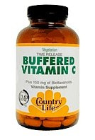 Country Life Buffered Vitamin C 1000Mg with Bioflavonoids 150Mg - Time Release- 100-Tablet -Pack of 2-