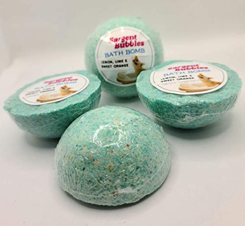 Lemon- Lime- Sweet Orange Half Bath Bomb - Bath Fizzy Fizzie - Spa Experience - Green Bath Bomb