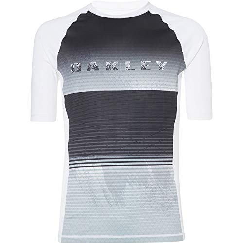 Oakley Men's Asymmetrical Dynamic Rashguard- White- S