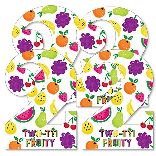 2nd Birthday Two-tti Fruity - Two Shaped Decorations DIY Frutti Summer Second Birthday Party Essentials - Set of 20