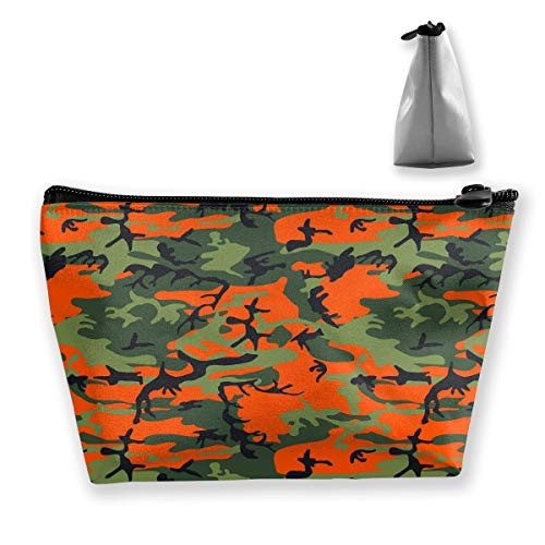 Travel Cosmetic Bags Orange Camo Small Makeup Bag Multifunction Pouch Cosmetic Handbag Toiletries Organizer Bag for Women Girl Travel Cosmetic Bags Orange Camo Small Makeup Bag Multifunction Pouch Cosmetic Handbag Toiletries Organizer Bag for Women Girl
