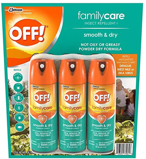 OFF FamilyCare Insect Repellent Smooth and Dry 6 Ounce 3 Count OFF FamilyCare Insect Repellent Smooth and Dry 6 Ounce 3 Count
