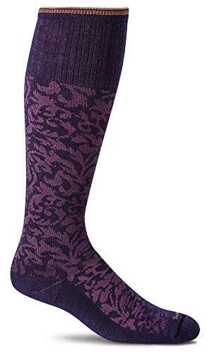 Sockwell Women's Damask Moderate Graduated Compression Sock- Concorde - M/L
