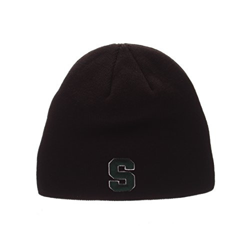 Zephyr Michigan State Spartans Black Edge Skull Cap - NCAA MSU Cuffless Winter Knit Beanie Toque Hat Zephyr Michigan State Spartans Black Edge Skull Cap - NCAA MSU Cuffless Winter Knit Beanie Toque Hat