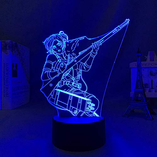 3D Anime Lamp Illusion Attack On Titan 4 Sasha Braus Figure for Bedroom Decor Night Light Kids Birthday Gift Shingeki No Kyojin Led Light-Remote Control 3D Anime Lamp Illusion Attack On Titan 4 Sasha Braus Figure for Bedroom Decor Night Light Kids Birthday Gift Shingeki No Kyojin Led Light-Remote Control